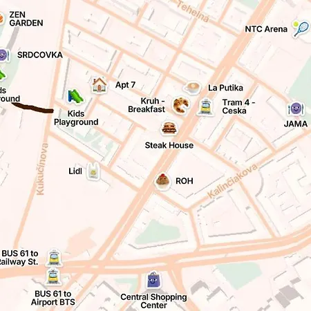 דירה Free Parking, Ac & Self Checkin - Lucky 7 - 2 Bdr Relax & Harmony - Near Stadiums & Center ברטיסלאבה