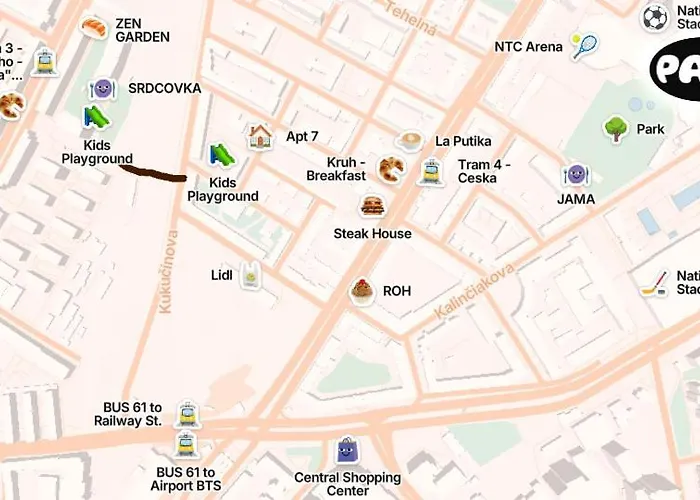 Апартаменти Lucky 7 - 2 Bdr Cozy Family - Near Sports And Culture Братислава